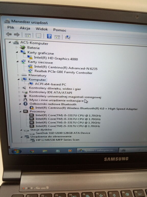 LAPTOP SAMSUNG NP 900X 3C/I5-3317U/ 4/120GB/WIN7