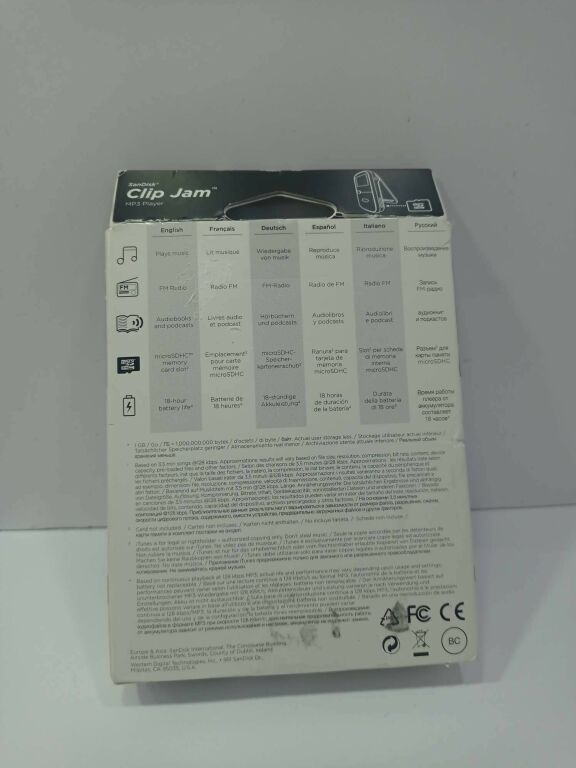 ODTWARZACZ MP3 SANDISK CLIP JAM CZARNY 8 GB