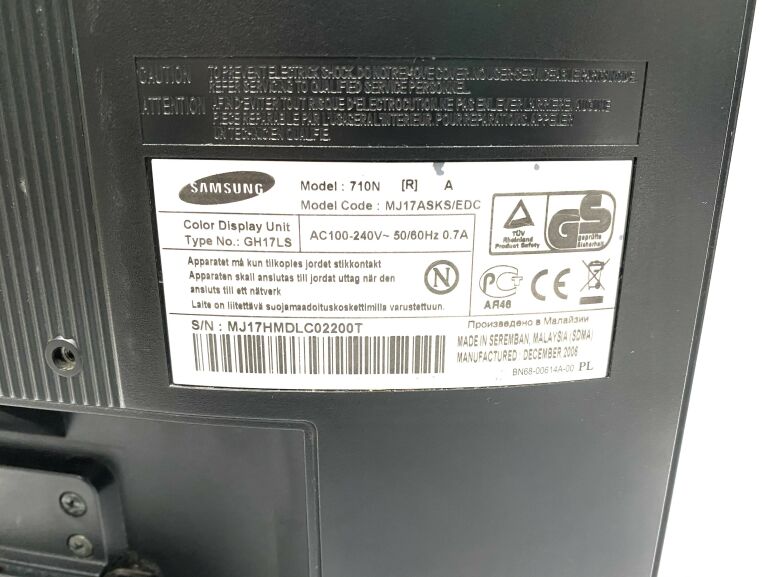 MONITOR SAMSUNG SYNCMASTER 710 N POLECAM!!!!!!!