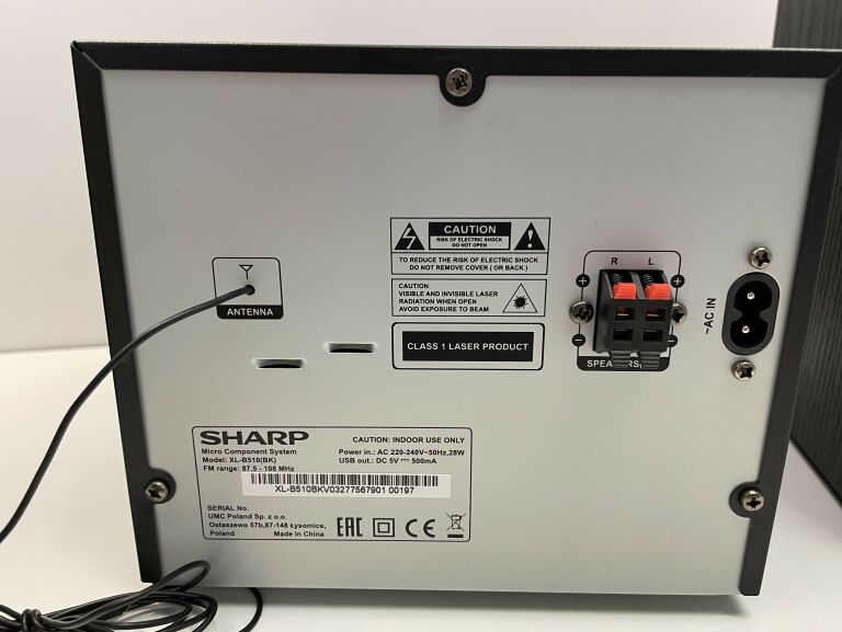 WIEŻA SHARP XL-B510D BR USB BT FM 40W