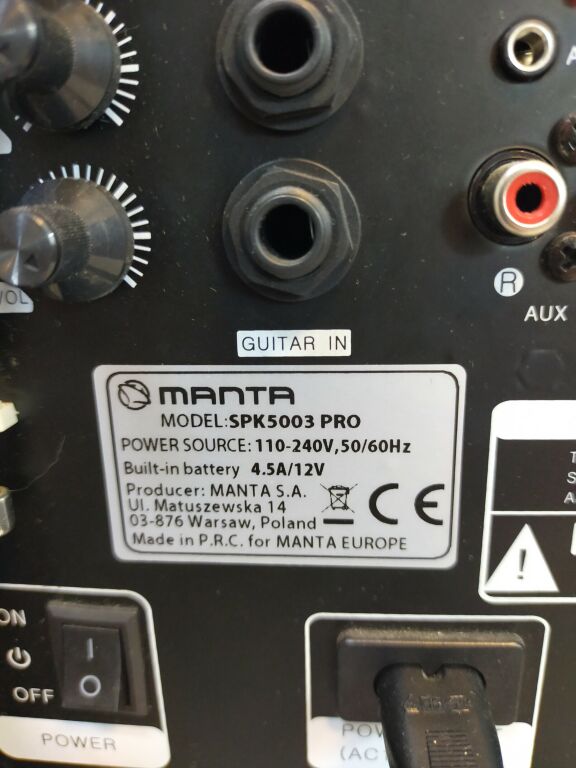 GŁOŚNIK BLUETOOTH MANTA SPK 5003 PRO KOMPLET