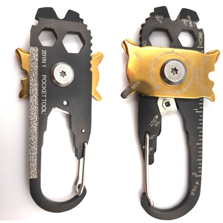 BRELOK - KARABIŃCZYK - MULTITOOL 20W1 SURVIWAL