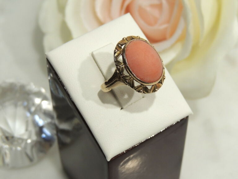 stary-pierscionek-z-koralem-pr585-material-zloto