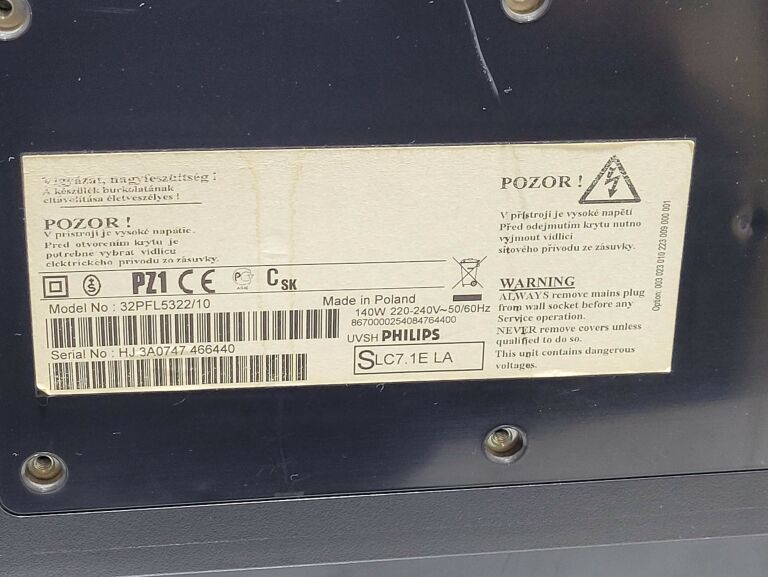 TV LCD PHILIPS 32PFL5322/10 BRAK PILOTA