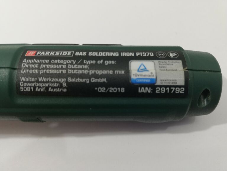 LUTOWNICA PARKSIDE GAS SOLDERING IRON PT370