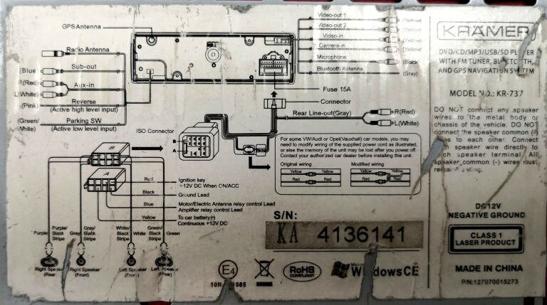 RADIO SAMOCHODOWE KRAMER KR-737