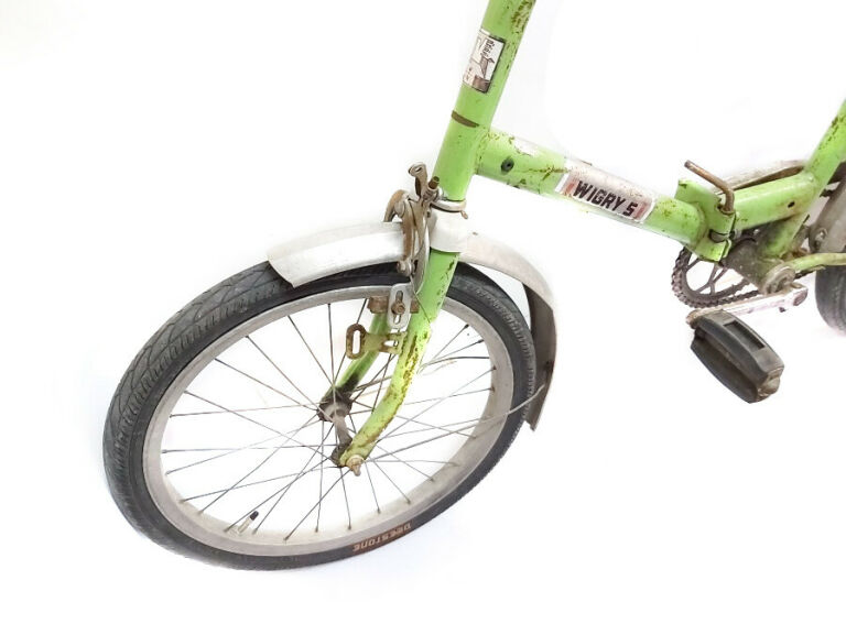 oryginalny-skladany-zielony-rower-wigry-5-koszyk-stan-uzywany