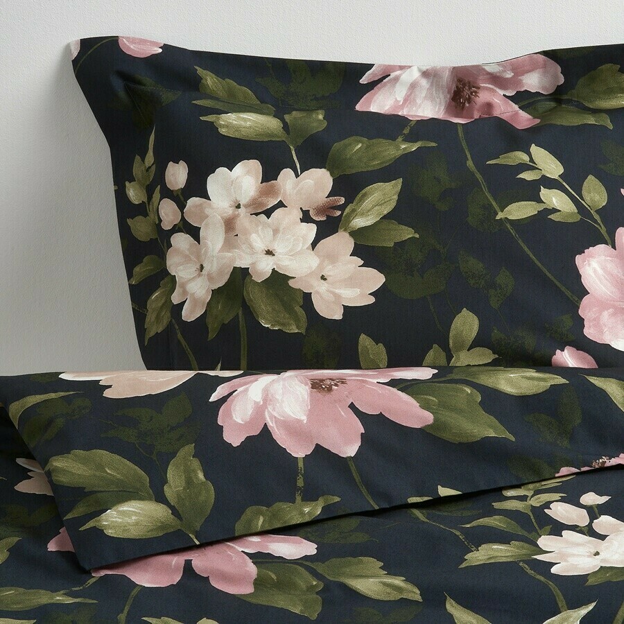 komplet-poscieli-blekfryle-200x200-cm-ikea-kwiaty-stan-powystawowy