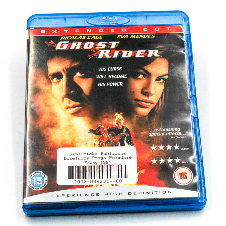 BLUE-RAY DISK DVD GHOST RIDER EXTENDED CUT MARVEL