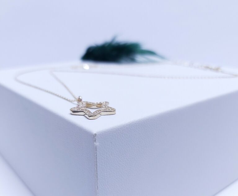 okazja-cudna-zlota-celebrytka-lancuszek-gwiazdka-585-211g-material-15835-2