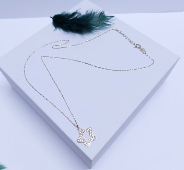 okazja-cudna-zlota-celebrytka-lancuszek-gwiazdka-585-211g-rodzaj-2205-16