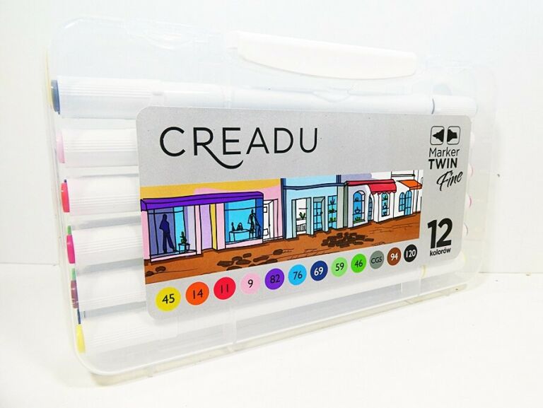 ZESTAW MARKERÓW CREADU FINE MARKER TWIN 12 KOLORÓ