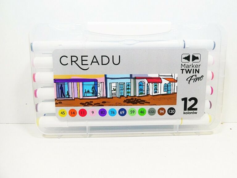 ZESTAW MARKERÓW CREADU FINE MARKER TWIN 12 KOLORÓ