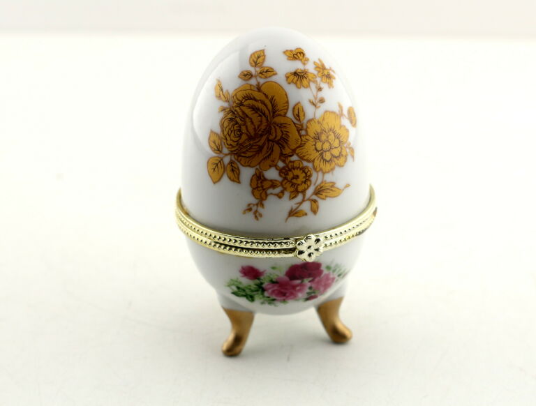 JAJO SZKATUŁKA PORCELANOWE WZOROWANA NA FABERGE