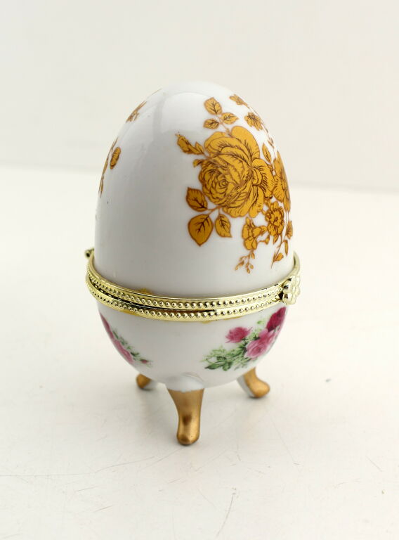 JAJO SZKATUŁKA PORCELANOWE WZOROWANA NA FABERGE