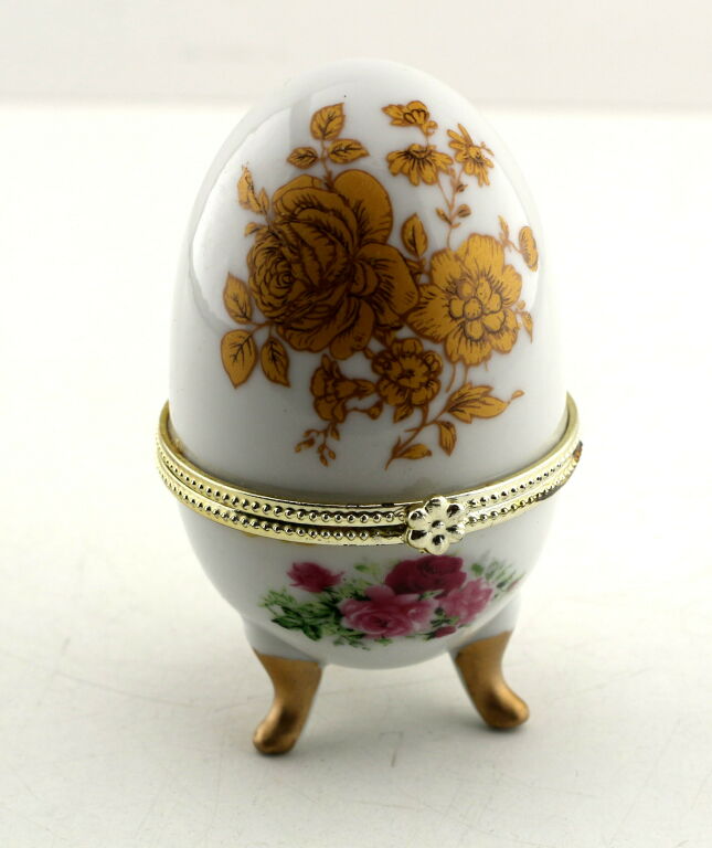 JAJO SZKATUŁKA PORCELANOWE WZOROWANA NA FABERGE