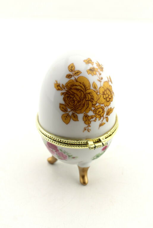 JAJO SZKATUŁKA PORCELANOWE WZOROWANA NA FABERGE