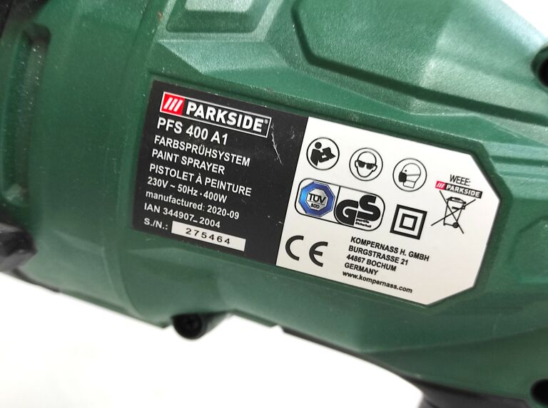 PISTOLET NATRYSKOWY PARKSIDE PFS 400 A1