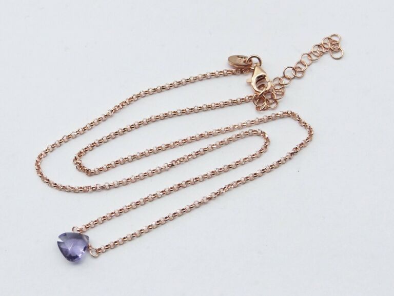 srebro-925-celebrytka-fiolet-kamien-piekna-stan-uzywany