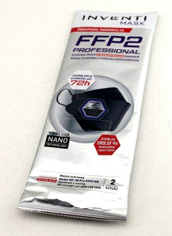 MASKA MASECZKA INVENTI MASK FFP2 ZABIJA 99,9%