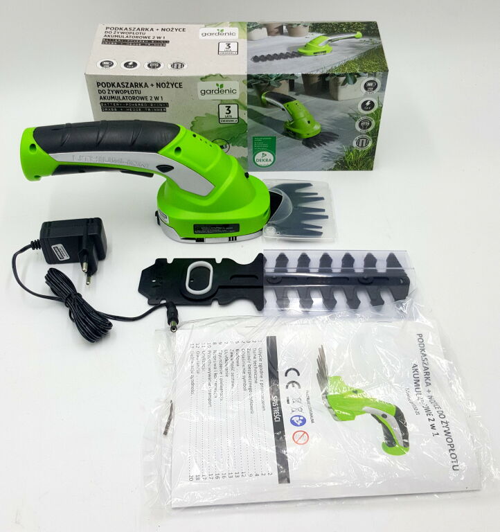 gardenic-podkaszarka-nozyce-2w1-akumulatorowe-stan-uzywany