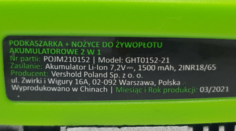 gardenic-podkaszarka-nozyce-2w1-akumulatorowe-marka-gardenic