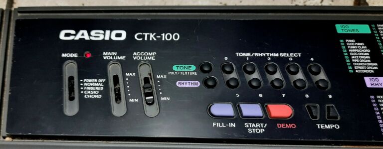 KEYBOARD CASIO CTK-100 (BEZ ZASILACZA)