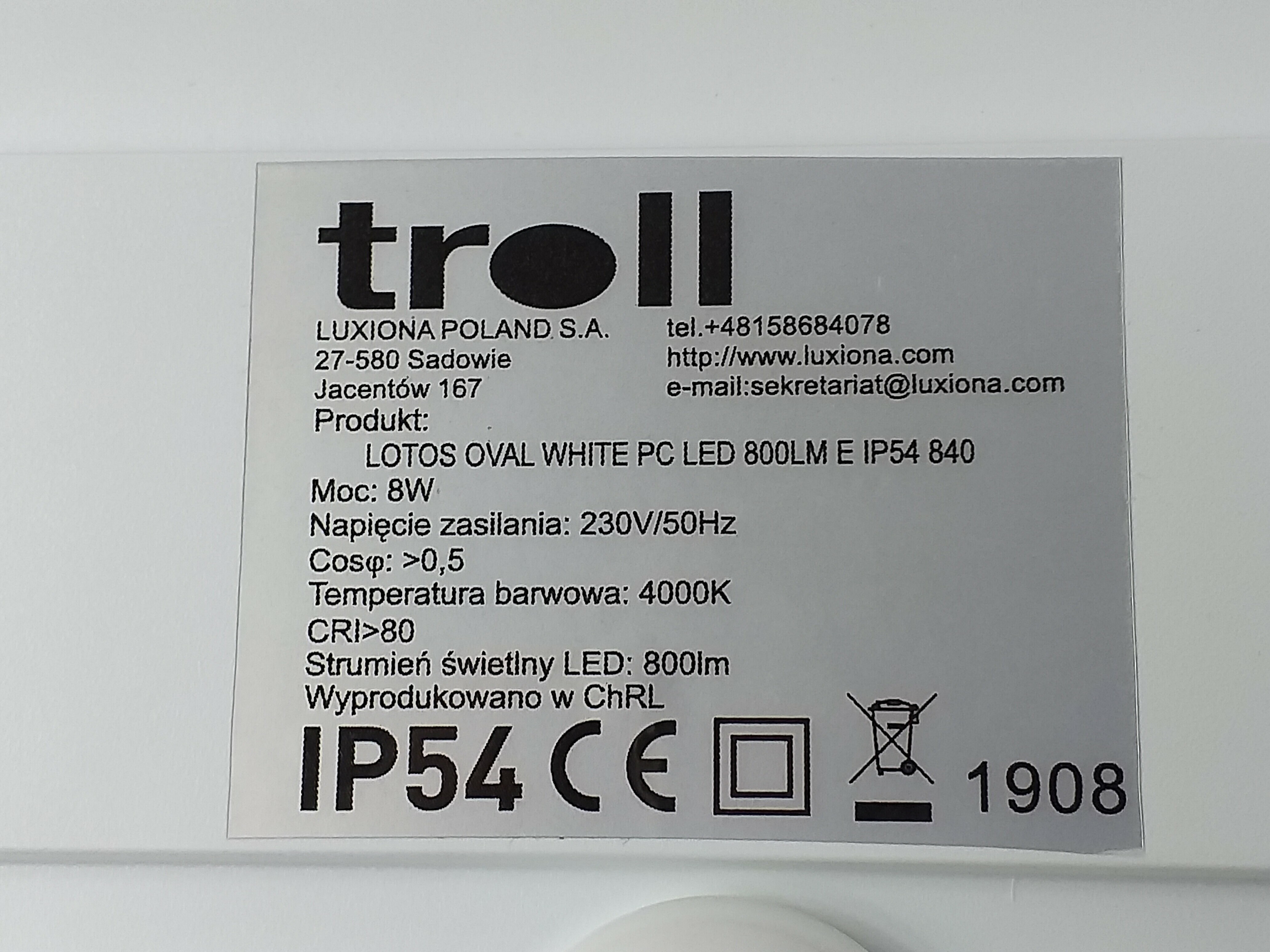 lampa-led-luxiona-troll-lotos-oval-white-moc-8w-800lm-4000k-230v-ip54-kolor-bialy