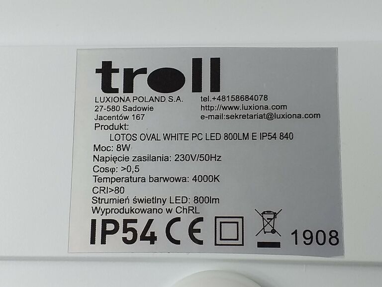 lampa-led-luxiona-troll-lotos-oval-white-moc-8w-800lm-4000k-230v-ip54-kolor-bialy