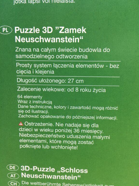 PUZZLE 3D ZAMEK PLAY TIVE