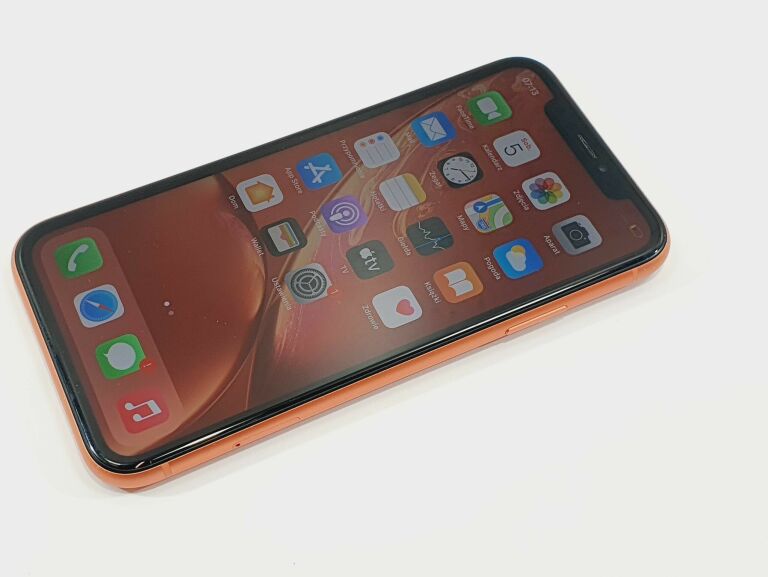 TELEFON IPHONE XR KOMPLET 256GB KORALOWY
