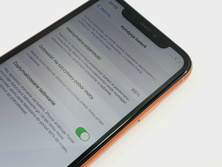 TELEFON IPHONE XR KOMPLET 256GB KORALOWY