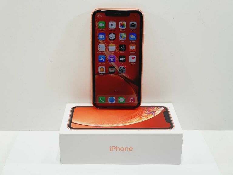 TELEFON IPHONE XR KOMPLET 256GB KORALOWY