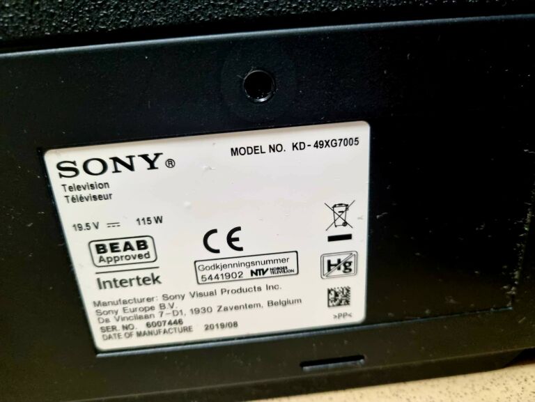 TELEWIZOR SONY KD-49XG7005 49' ODBIÓR OSOBISTY