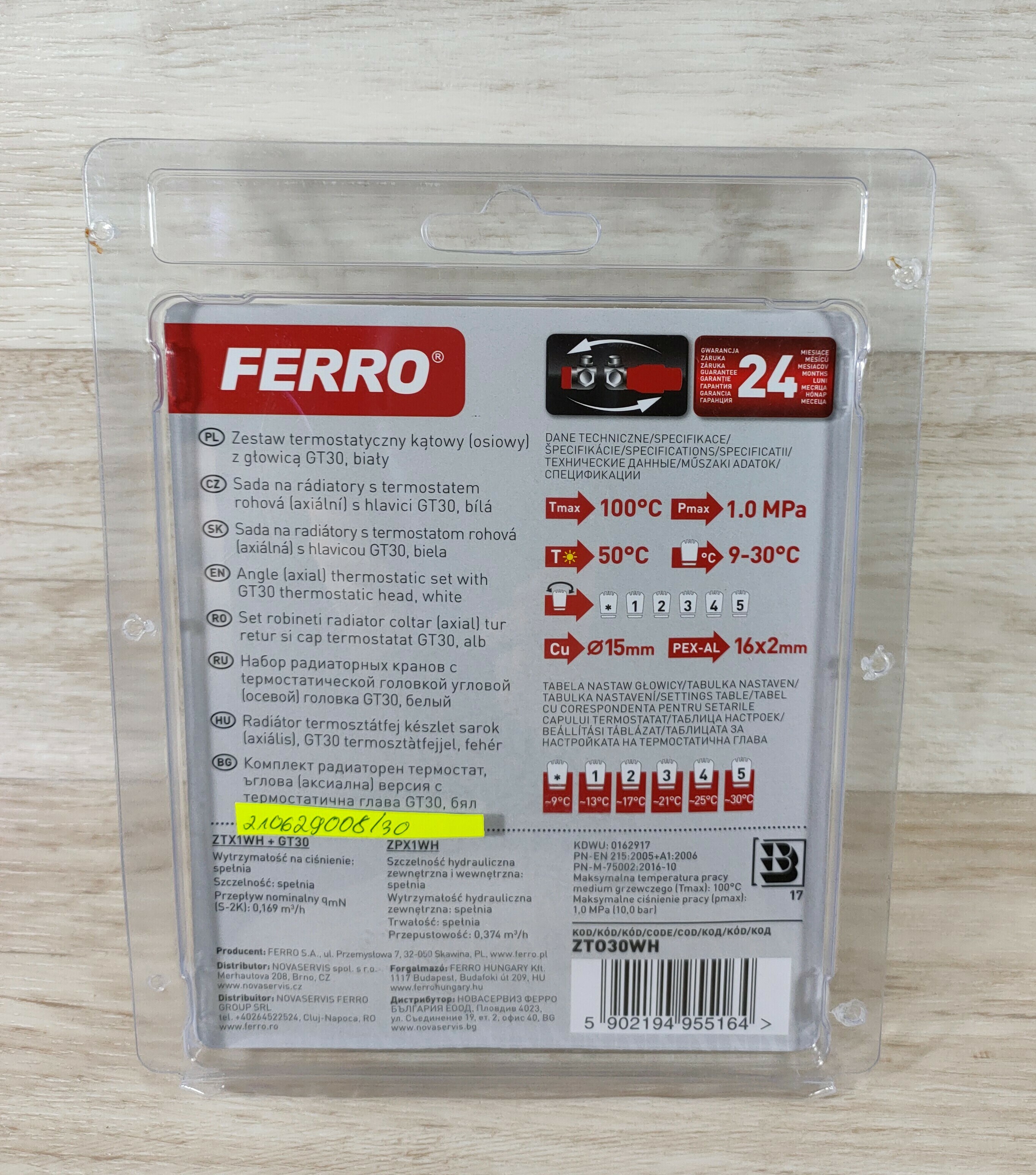 ferro-zestaw-termostatyczny-osiowy-bialy-zto30wh-marka-ferro