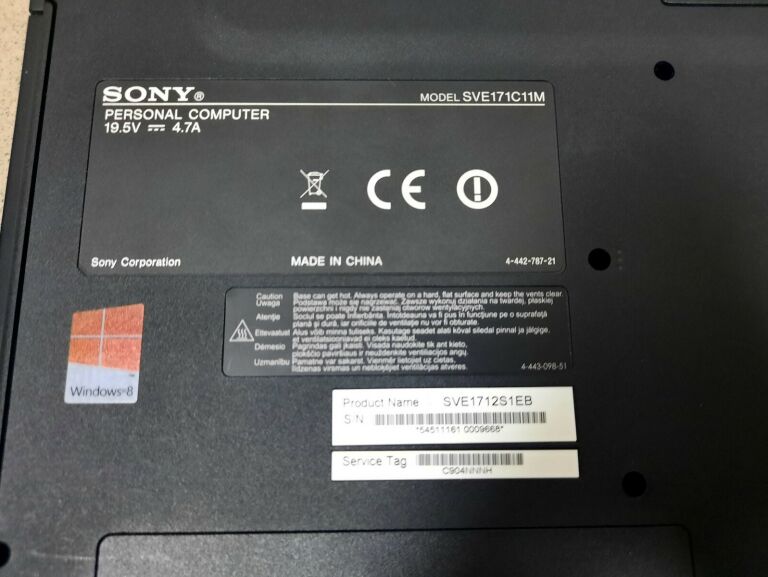 LAPTOP SONY VAIO SVE171C11M /ŁAD./TORBA