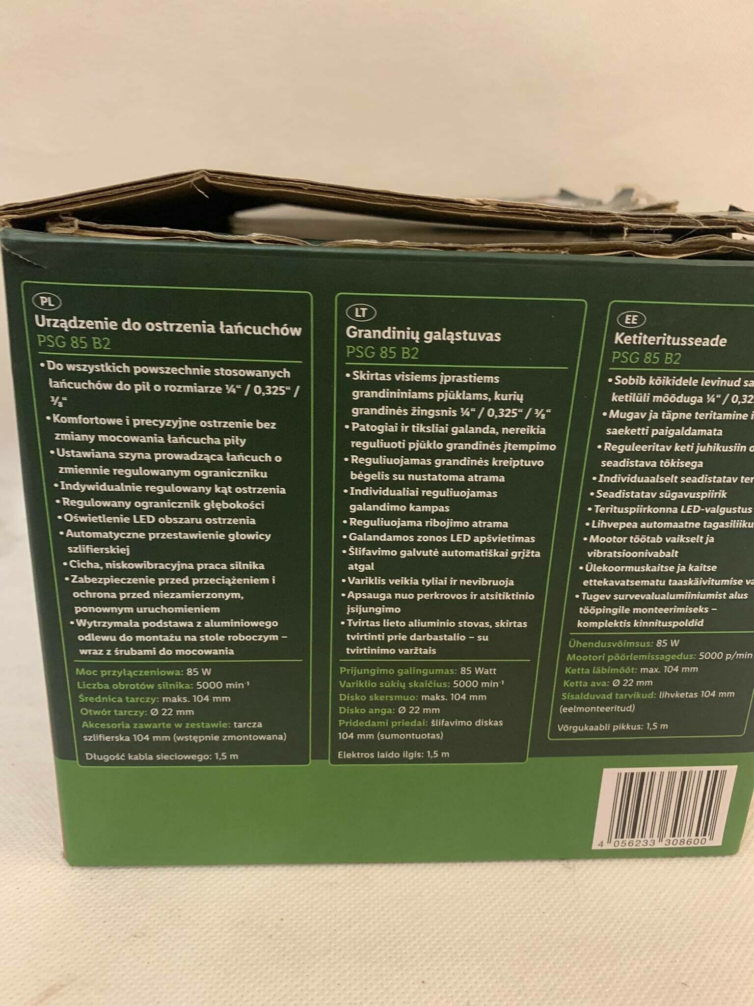 ostrzalka-do-lancuchow-parkside-psg-85-b2-jak-now-kod-produktu-psg-85-b2