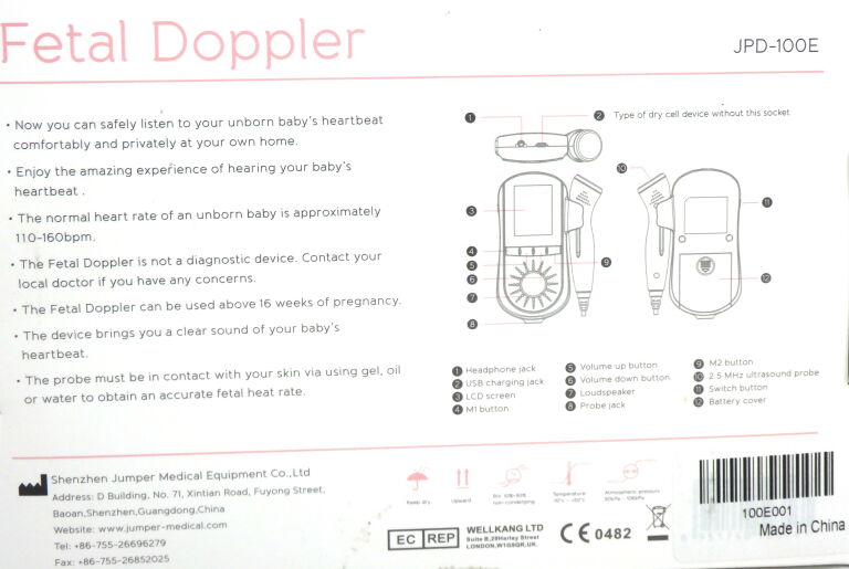 DETEKTOR TĘTNA PŁODU JUMPER JPD-100E + ŻEL