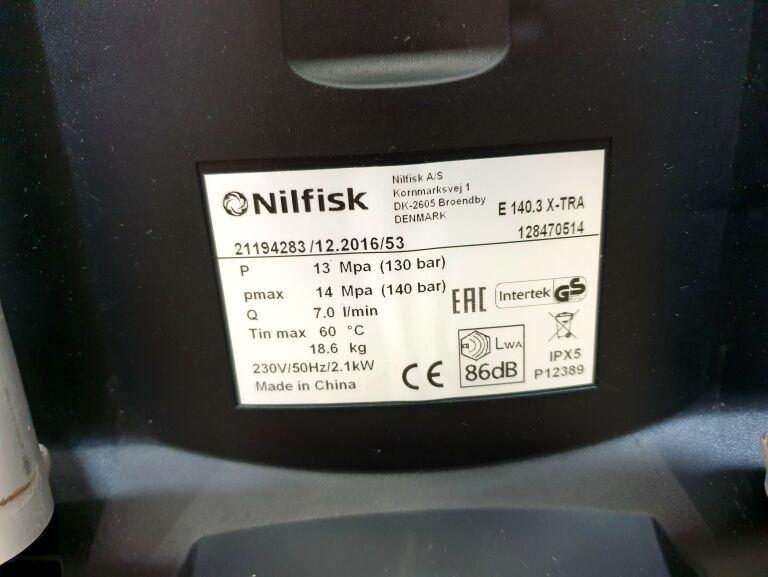 MYJKA CIŚNIENIOWA NILFISK E 140.3-9 H X-TRA