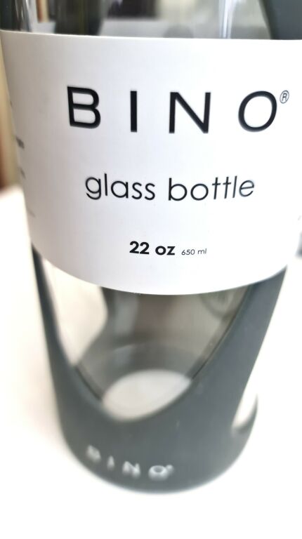 BUTELKA BINO GLASS BOTTLE 650 ML SZARA