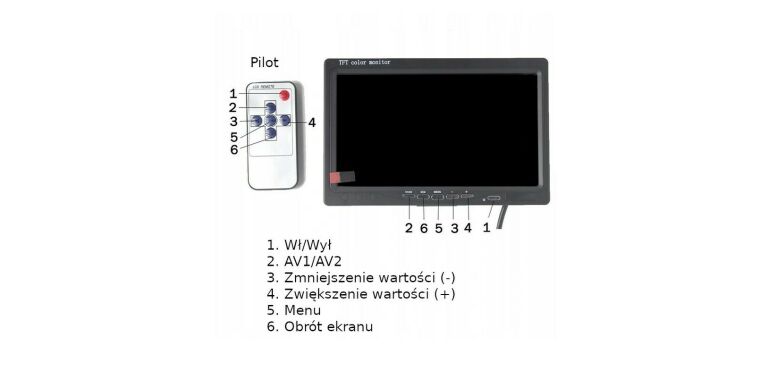 KAMERA COFANIA 7" BUS KOPARKA TIR