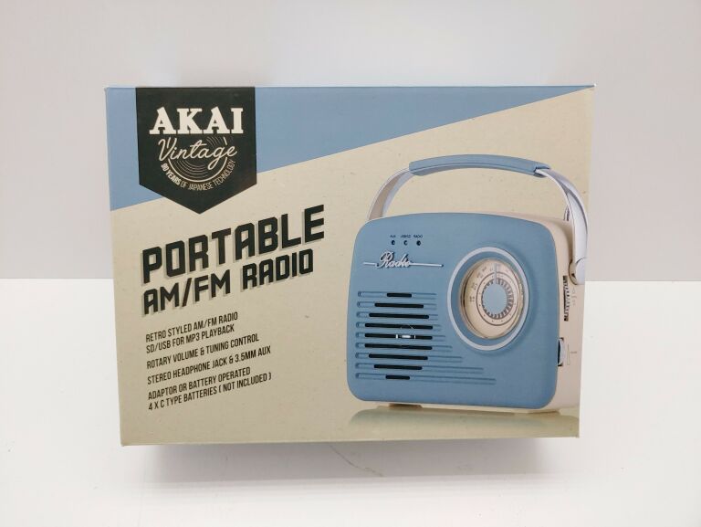 RADIO AKAI A60014VB FM USB 5W * WROCŁAW