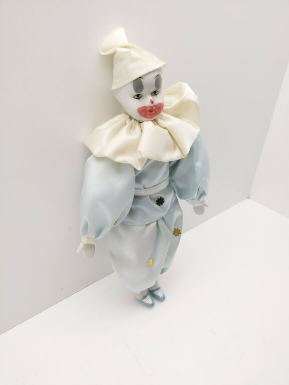 LALKA Z PORCELANY KOLEKCJONERSKA KLAUN