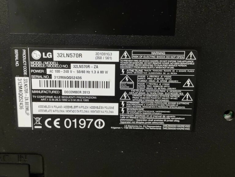 TELEWIZOR LG 32LN570R PILOT ZASILACZ