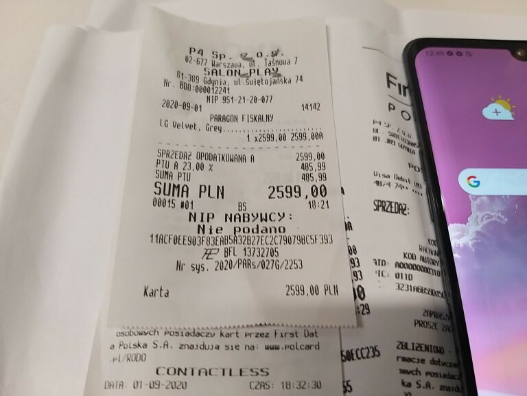 TELEFON LG VELVET LM-G900EM,