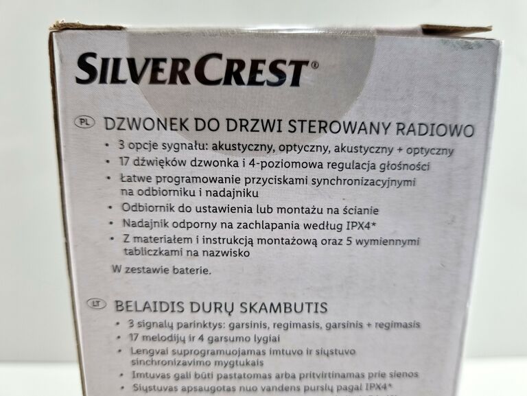 DZWONEK STEROWANY RADIOWO SILVERCREST STK 17 A1