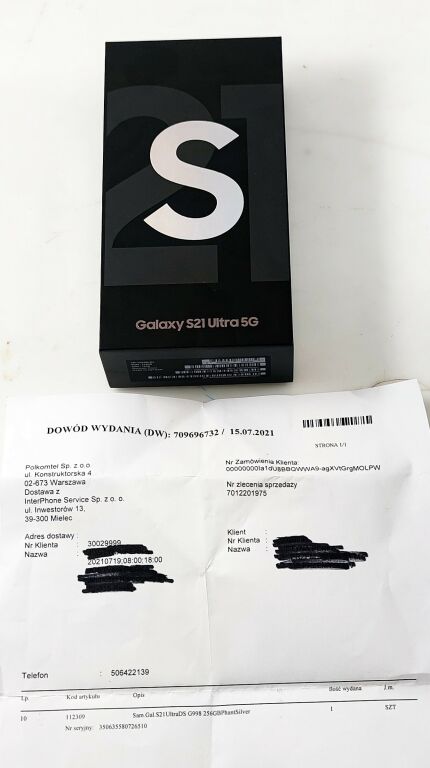 SAMSUNG GALAXY S21 ULTRA 5G SREBRNY!