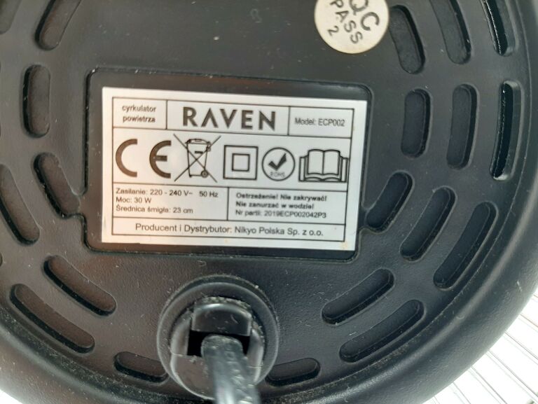 WENTYLATOR RAVEN ECP002