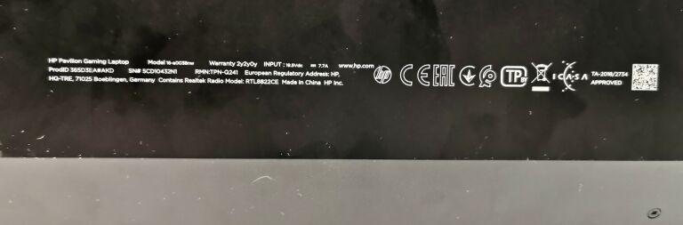 LAPTOP HP PAVILION GAMING 16-A0038NW