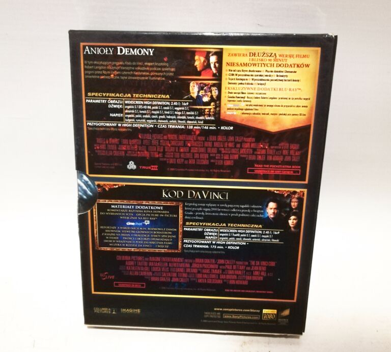 ZESTAW BLU-RAY ANIOLY I DEMONY + KOD DA VINCI